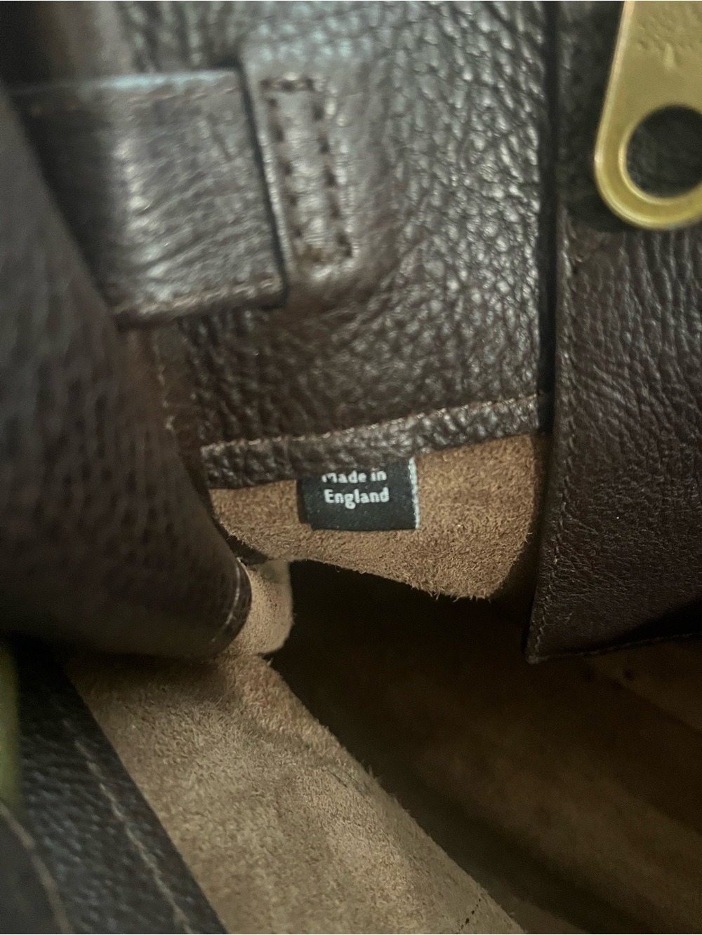 MULBERRY ESPRESSO NATURAL GRAIN LEATHER BAYSWATER - Picture 7 of 14